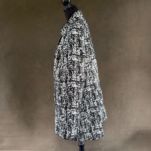 Lane Bryant Metallic Black & White Tweed Coat – Mid-Length, Lined Size 18/20 - Picture 5 of 12